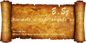 Barabás Szókratész névjegykártya